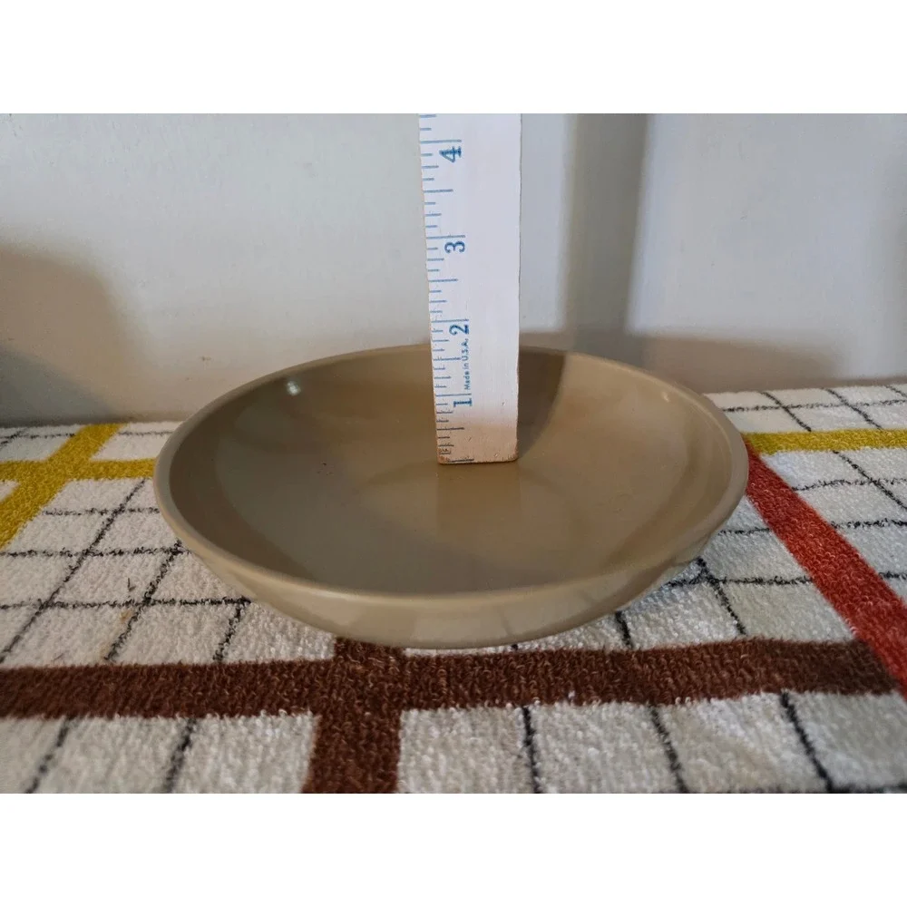8 Boonton Melamine Bowls Tan Beige 6305 Vintage MCM USA Made Set of 8